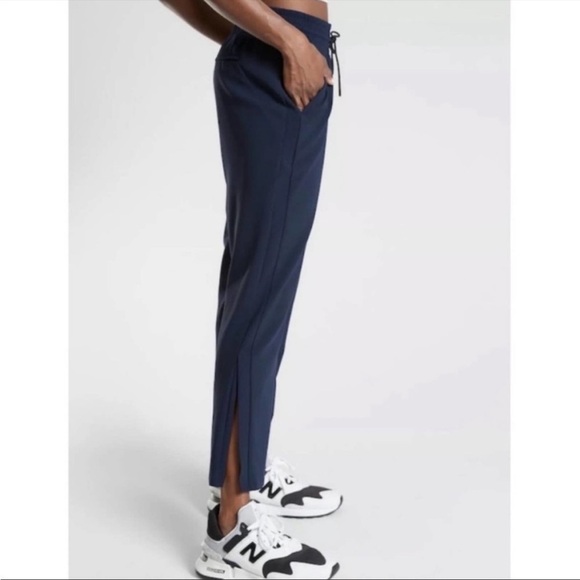 Athleta Metropolis Straight Leg Pant Athlesuire Navy Blue Stretch Zipper Ankle 4 - Picture 12 of 13